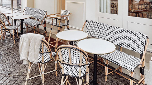 Banquettes Bistrot Rotin Mobilier CHR en rotin naturel