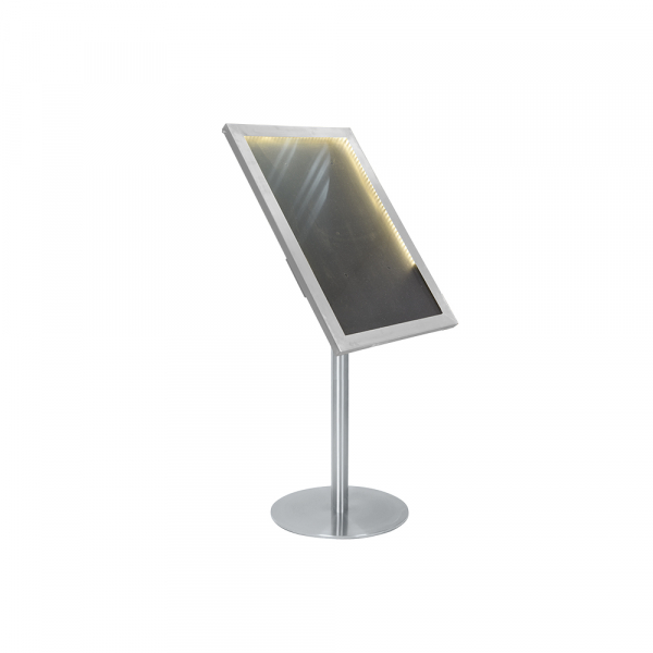 The PMG 3 Square Menu Holder made of stainless steel