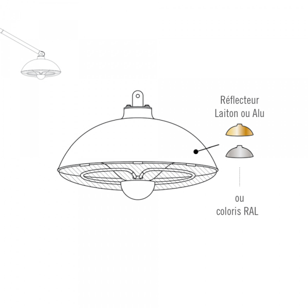 Chauffage cloche suspendu électrique 1,5 ou 3 Kw 