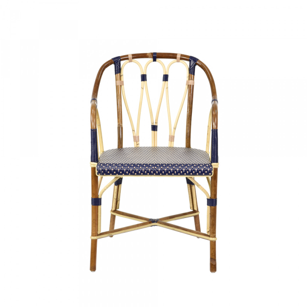 Tressage A8 - Bleu Marine / Havane