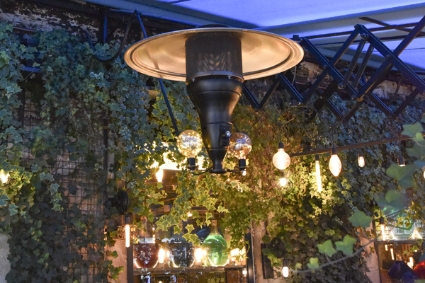 Une terrasse toute en verdure Jolie terrasse végétalisée d’une pizzeria Parisienne
