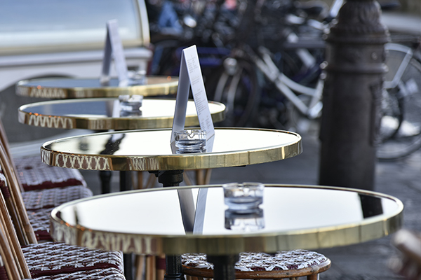 Nice terrace of a Parisian restaurant Nice terrace of a Parisian restaurant