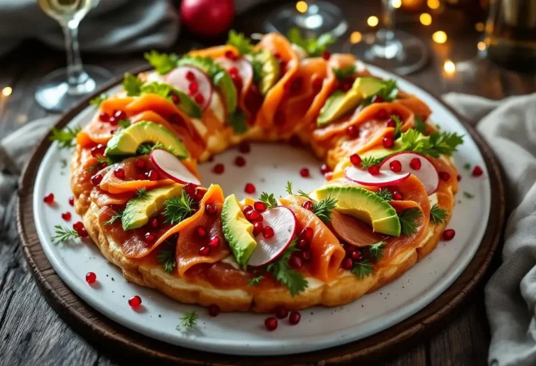 Nulle en cuisine, mais chaque 31 décembre j’épate toute la famille avec cette couronne apéritive saumon-avocat