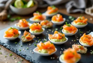 Cuillères apéritives avocat–saumon fumé : ultra fraîches, prêtes en quelques minutes