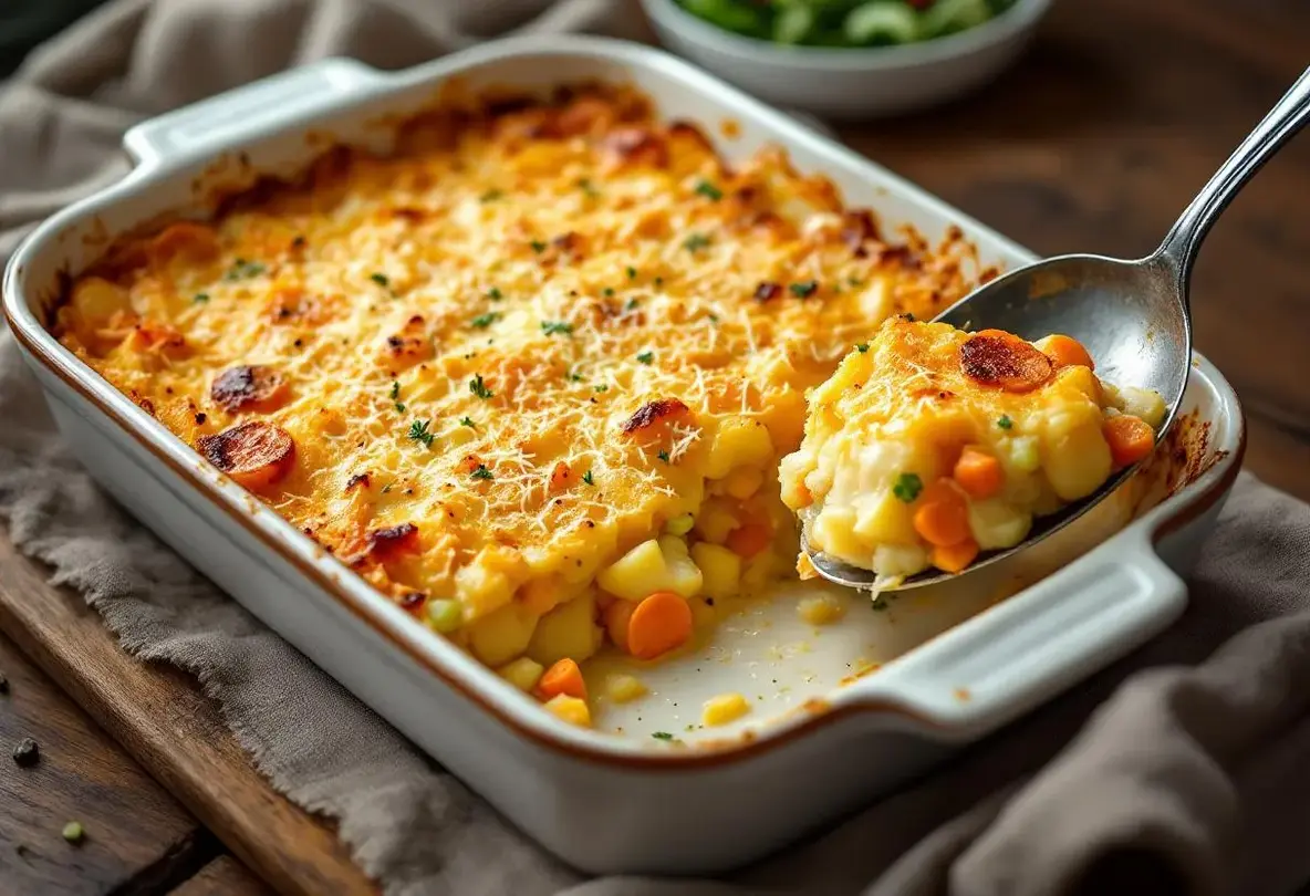 Gratin de pommes de terre, poireaux et carottes : fondant, bien doré et ultra facile à préparer au quotidien