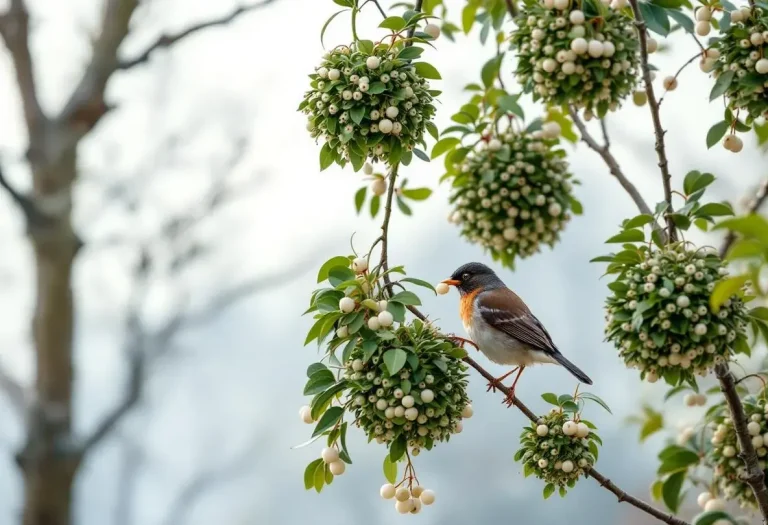 Le gui, ce drôle de parasite qui porte chance aux oiseaux Le gui, ce drôle de parasite qui porte chance aux oiseaux