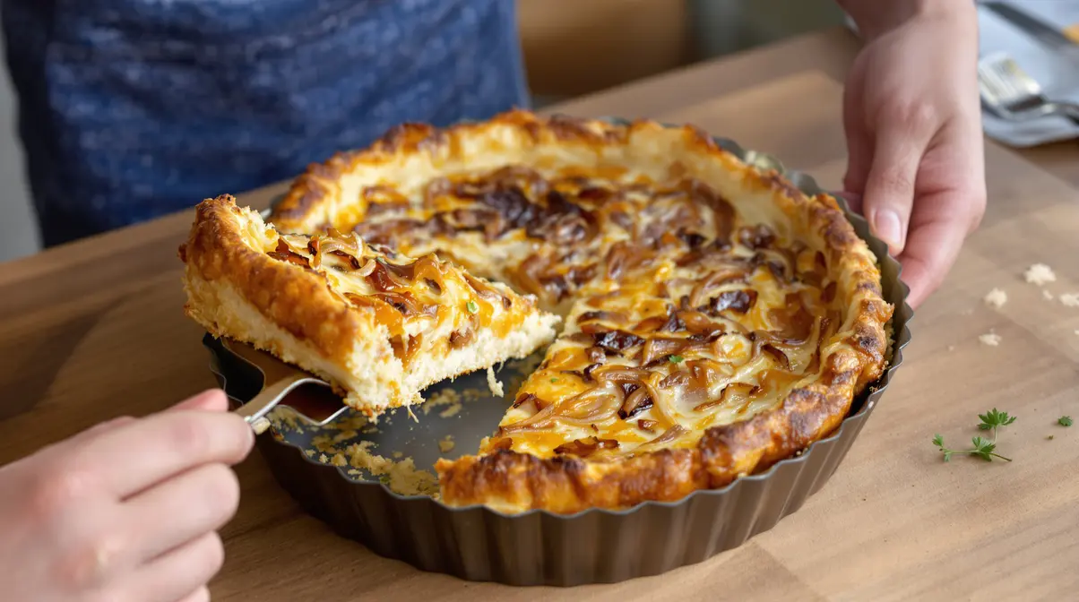 Cette tarte à l’oignon me fait craquer à chaque fois : ma recette ultra simple, fondante et savoureuse Cette tarte à l’oignon me fait craquer à chaque fois : ma recette ultra simple, fondante et savoureuse