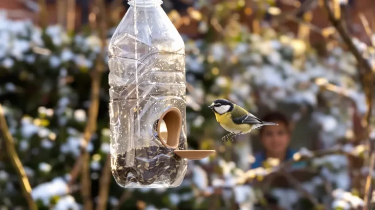Comment une simple bouteille plastique devient une mangeoire idéale pour les oiseaux Comment une simple bouteille plastique devient une mangeoire idéale pour les oiseaux