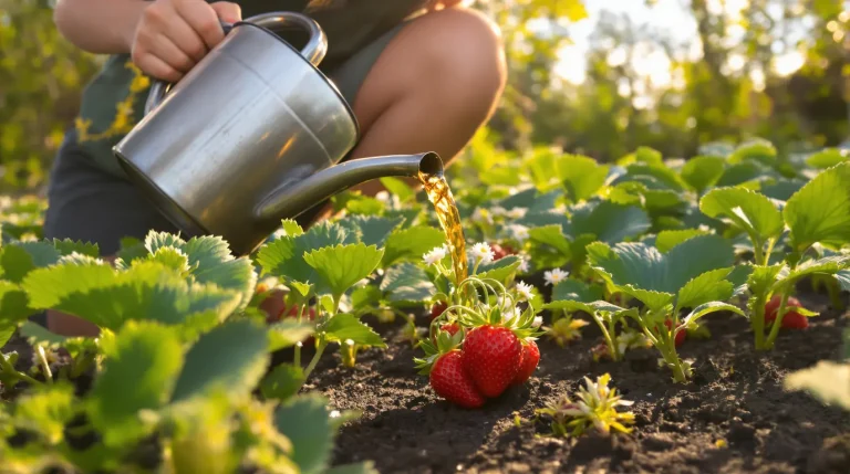 Les fraisiers donnent de plus gros fruits si je les arrose au printemps avec cet ingrédient Les fraisiers donnent de plus gros fruits si je les arrose au printemps avec cet ingrédient