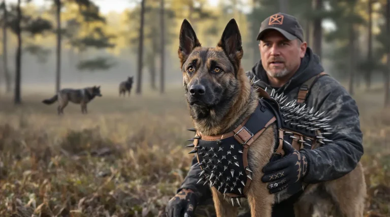 Des pointes d’acier pour tenir le loup à distance : en Europe, le gilet de protection du chien de chasse Des pointes d’acier pour tenir le loup à distance : en Europe, le gilet de protection du chien de chasse