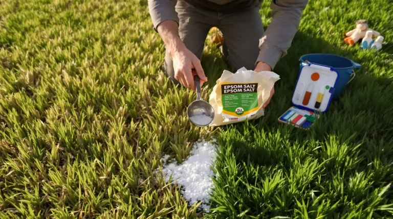 Les jardiniers sont invites a saupoudrer leur pelouse d’un produit de bain a 1 € pour doper la pousse de l’herbe avant l’ete Les jardiniers sont invites a saupoudrer leur pelouse d’un produit de bain a 1 € pour doper la pousse de l’herbe avant l’ete