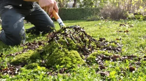 Votre pelouse est envahie de mousse après l’hiver ? Le geste simple que les paysagistes appliquent toujours