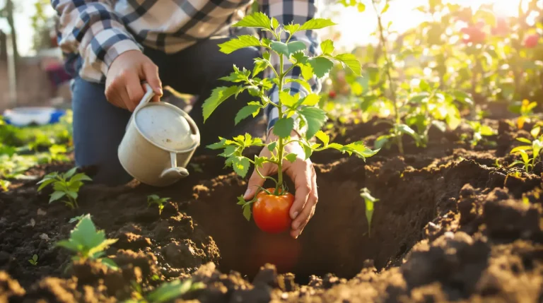 Au printemps, ces gestes à la plantation aident les tomates à mieux s’enraciner et à moins dépendre de l’eau Au printemps, ces gestes à la plantation aident les tomates à mieux s’enraciner et à moins dépendre de l’eau