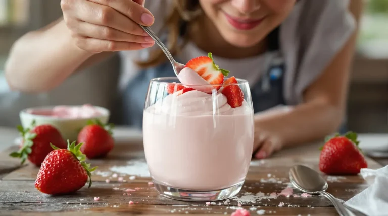 Fraises : j’ai fait ce dessert 2 ingrédients sans cuisson, le plus simple et gourmand du printemps Fraises : j’ai fait ce dessert 2 ingrédients sans cuisson, le plus simple et gourmand du printemps