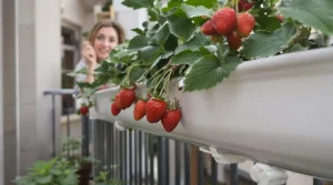 Fraises : l’astuce de la gouttière permet de récolter deux fois plus de fruits sur le balcon