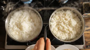 J'ai testé la recette avec et sans rincer le riz : le résultat dans l'assiette tranche la bonne méthode