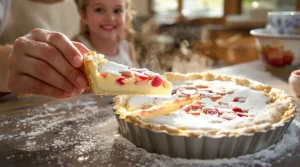 La vraie tarte à la rhubarbe de grand-mère : fondante, douce et vraiment si bonne !