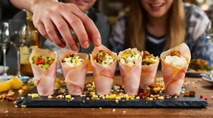Roulez une tranche de jambon, ajoutez cette garniture et vos invités se ruent sur le plateau apéro