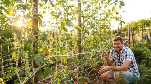 Tomates : la méthode Florida Weave remplace 10 tuteurs en bambou par 2 piquets et une ficelle